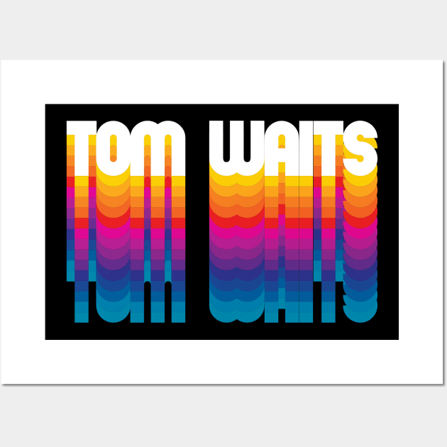 Retro Tom Proud Personalized Name Gift Retro Rainbow Style Wall Art by Time Travel Style